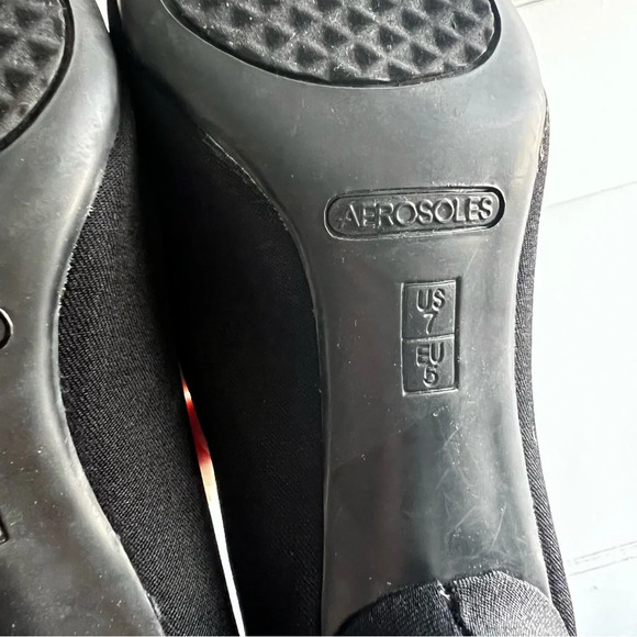 Aerosoles Square Toe Pump Shoes Black Womens Size 7 - Picture 6 of 6